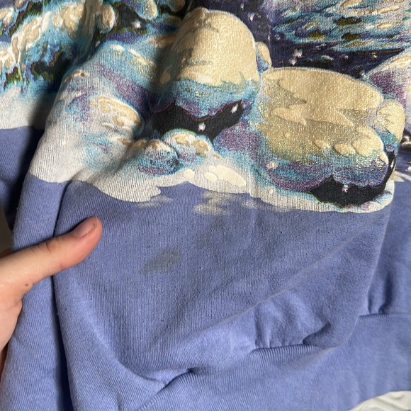 Vintage Scenic winter wonderland lilac Sweater - Picture 5 of 7